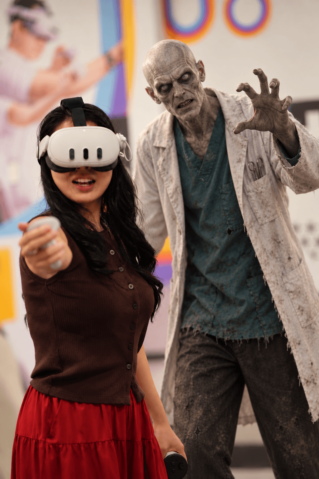 VRena player with a zombie medic — VR montage